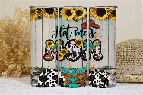 Hot Mess Mom Tumbler Wrap PNG Graphic By Venime Creative Fabrica