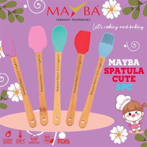 Jual Mayba Set Sutil Spatula Set 5 Pcs Cute Mayba Bpa Free Alat Masak