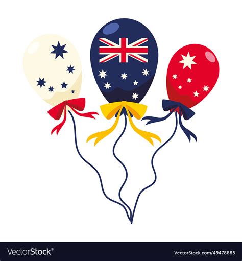 Australia day flag celebration Royalty Free Vector Image