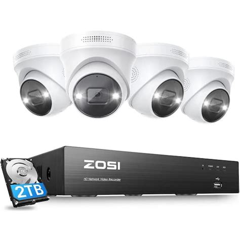 Zosi K Uhd Channel Tb Poe Nvr Security Camera System With Mp