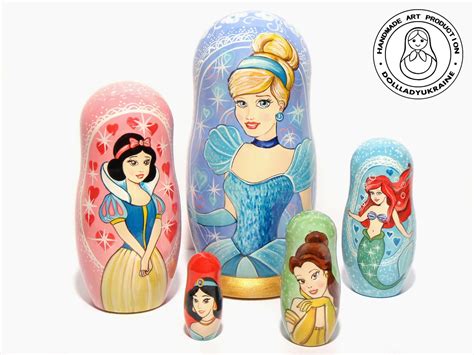 Disney Princess Nesting Dolls 5 pcs 16 cm Gift for Girls