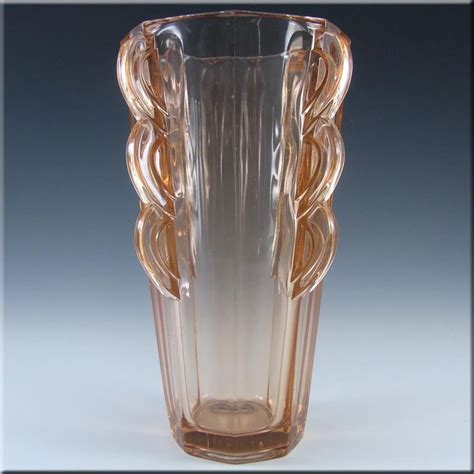 Sowerby 2597 Art Deco 1930 S Rosalin Pink Glass Vase Pink Glass