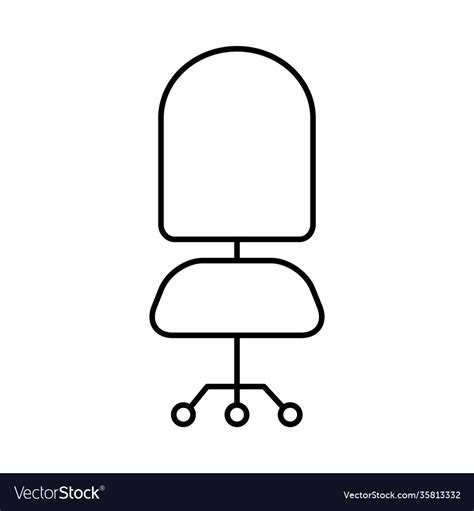 Desk chair icon line style Royalty Free Vector Image