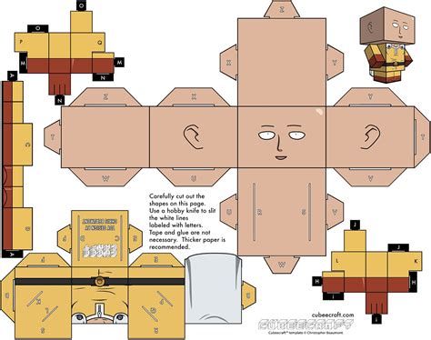 Saitama Cubeecraft Brinquedos De Papel Ideias De Minecraft Bonecos