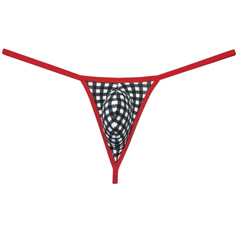 Botmois Men S Thongs Low Rise Soft Mini Tangas Contrast Color Bikini Briefs Ultrathin G String