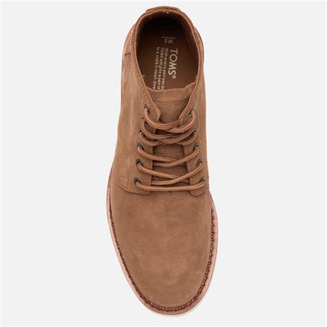 Toms Porter Suede Lace Up Boots In Brown For Men Lyst