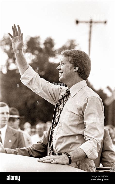 President Jimmy Carter Arrives Back In His Hometown Of Plains Georgia For A Vacation Stock