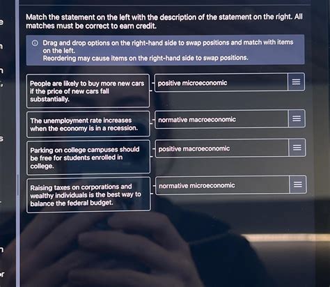 Solved Match The Statement On The Left With The Description Chegg