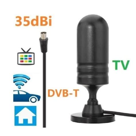 Trade Shop Antenne TV terrestre DVB T Indoor Outdoor Amplifiée 36 dBi