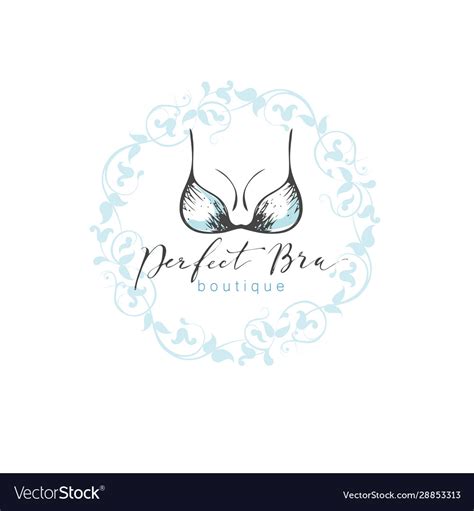 Emblem Woman Lingerie Theme With Lettering Vector Image