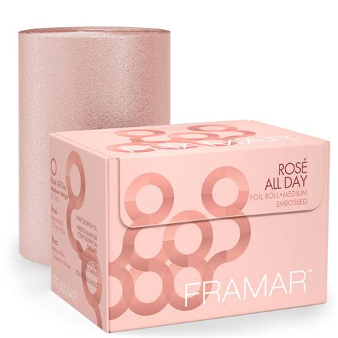 Framar Rosé All Day Embossed Roll Aluminum Foil Hair Foils For