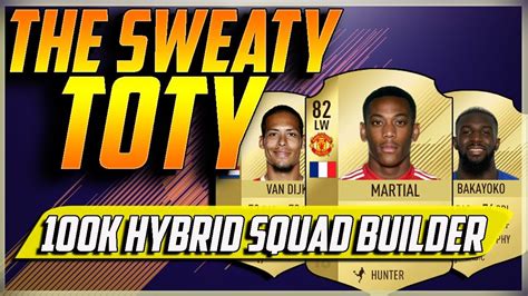 THE SWEATY TOTY 100K HYBRID WITH OVERPOWERED PLAYERS FIFA 18 SQUAD