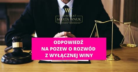 Odpowiedź na pozew z wyłącznej winy WZÓR Adwokatodrozwodow pl