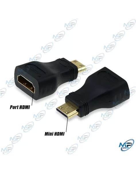 Adaptateur Mini Hdmi Male Vers Hdmi Femelle