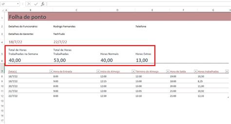 Planilha De Ponto Veja Como Baixar E Usar Modelo No Excel