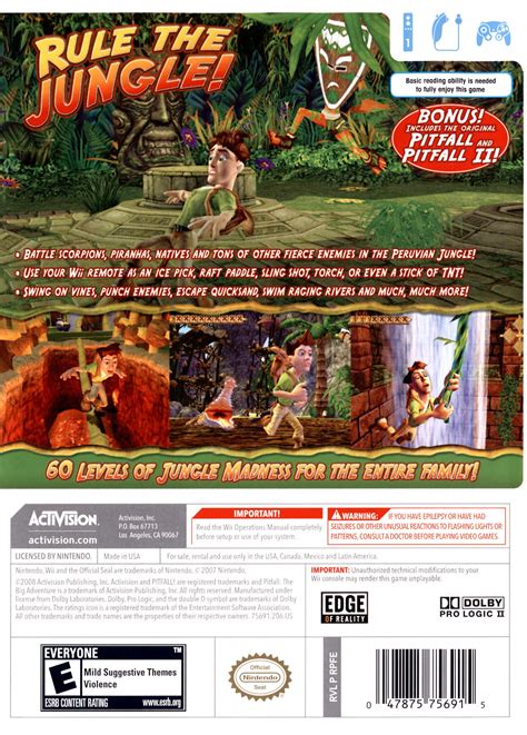 Pitfall The Big Adventure Images Launchbox Games Database