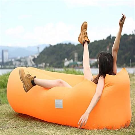 260 70cm Lazy Bed Sleeping Bag Air Sofa Fast Inflatable Air Sleeping