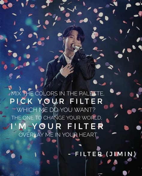 #btsedits #filter #parkjimin #bts | Bts wallpaper lyrics, Bts lyrics quotes, Lyrics