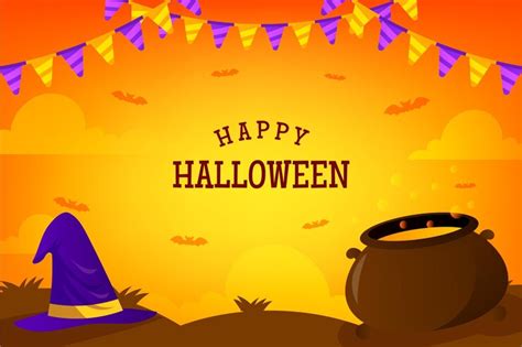 Premium Vector | Gradient halloween background