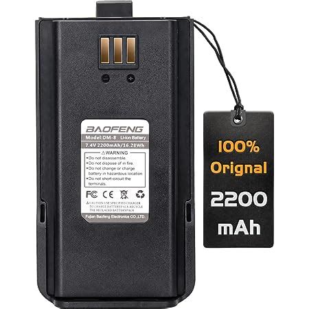 Amazon Bftech Original Dm V Mah Battery For Baofeng Dm