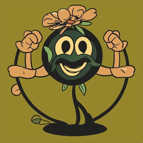 Причудливый цветочный карнавал мультяшный мир анимированной радости ...