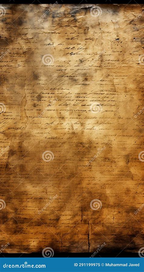 Aged Manuscript Texture With Weathered Shadowy Edges Stock