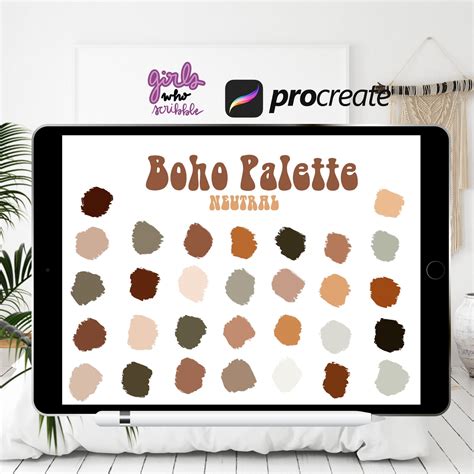 Procreate Boho Color Palette Procreate Boho Neutral Palette Etsy