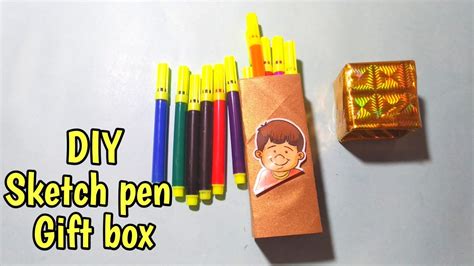 Diy Sketche Pen Gift Box How To Make Gift Box Pen Gift Box Mafic