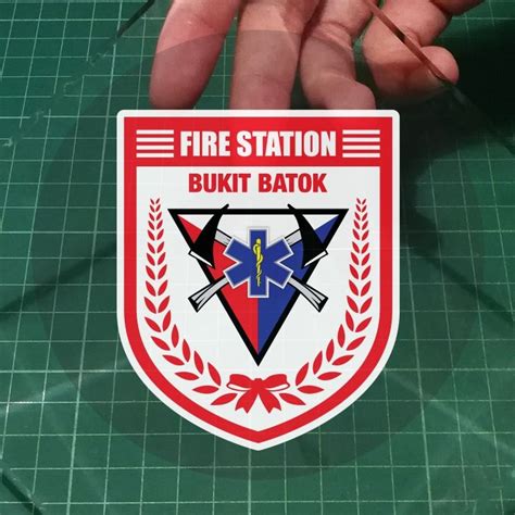 Scdf Bukit Batok Fire Station Static Cling Car Decals 11cm Diameter