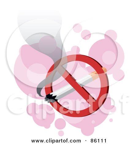 Royalty-Free (RF) Clipart Illustration of a Smoking Cigarette Through A ...