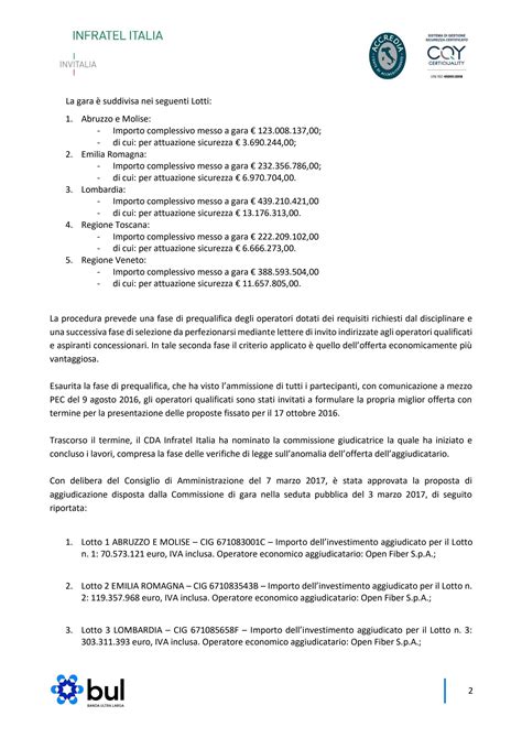 Relazione Stato Avanzamento Piano Bul Aprile By Infratelitalia Issuu