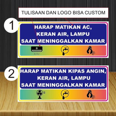 Jual Stiker Harap Matikan Ac Lampu Keran Air Custom Shopee Indonesia