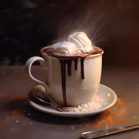 Premium AI Image A Delicious Cup Of Hot Chocolate