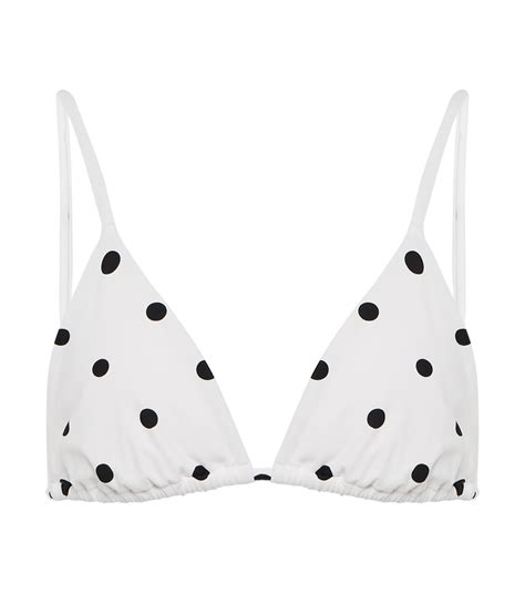 Devin Polka Dot Bikini Top In White SIR Mytheresa