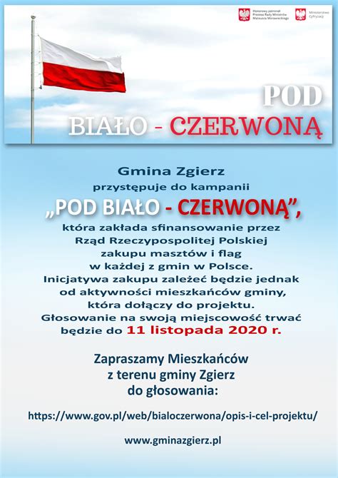 Trwa głosowanie w projekcie Pod biało czerwoną Gmina Zgierz