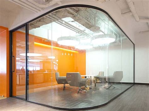 Customized Glass Partition Wall With Curved Design Manufacturers ...