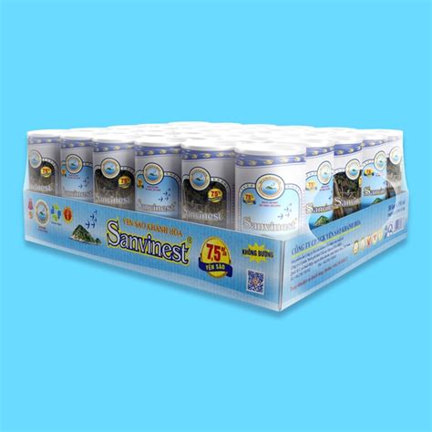 Nước yến sào Khánh Hòa Sanvinest không đường khay 30 lon 190ml
