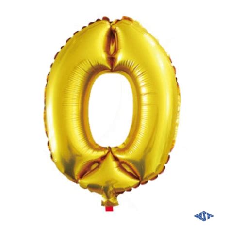 26 Inch Gold Number Balloons - Air Fill | Balloon Warehouse™