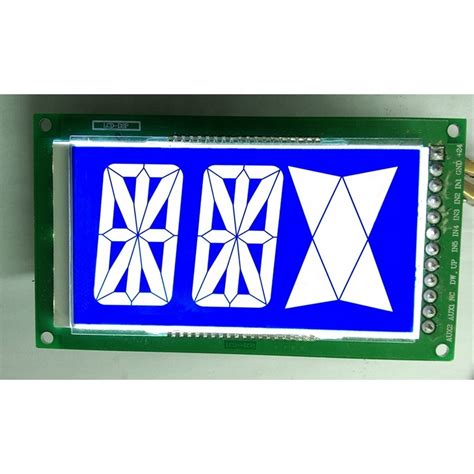 High Contrast Custom Stn 7 Segment Display With Blue Backlight LCD