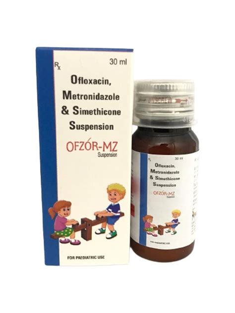 Amzor Healthcare Ofloxacin Metronidazole Simethicone Suspension 30