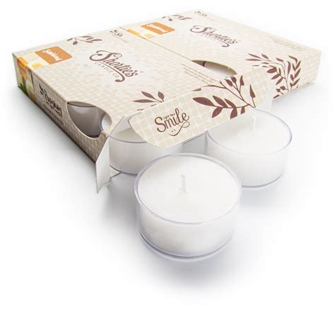 Pure Sandalwood Tealight Candles Multi Pack 12 White Premium Scented Tea Lights Natural Oils