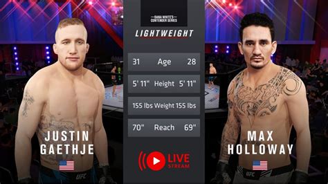 Justin Gaethje Vs Max Holloway Ufc Fight Night Highlights