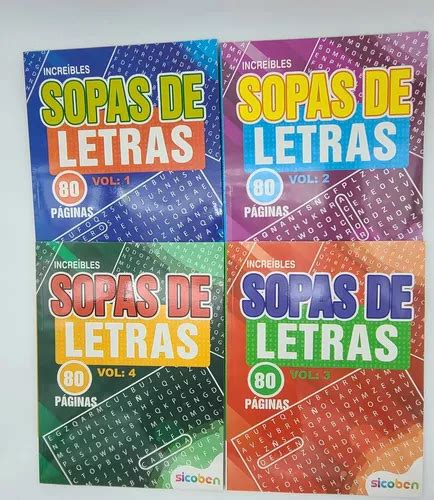 Set De 4 Increíbles Sopas De Letras 1 80 Páginas MercadoLibre