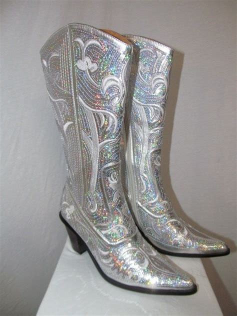 Helensheart Silver Full Bling Boots Sequin Boots Boots Boot Bling