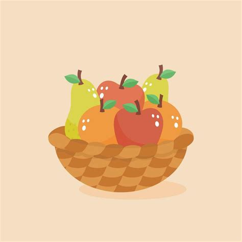 cute fruit basket 33952923 Vector Art at Vecteezy