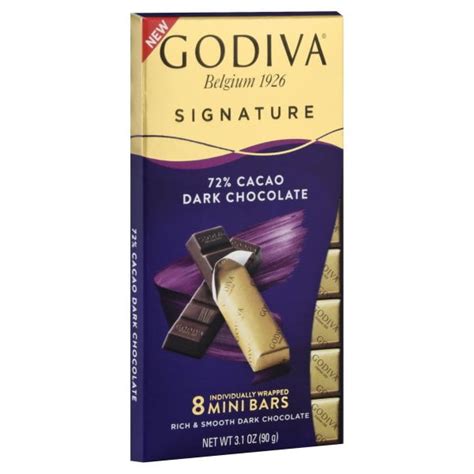 Godiva Signature Dark Chocolate 8 Mini Bars 3 1 Oz Total Walmart