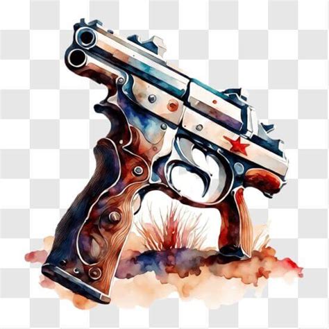 T L Charger Peinture L Aquarelle D Un Pistolet L Ancienne Png En