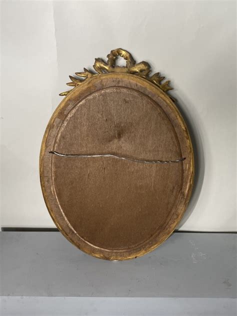 Miroir Oval En Bois Dor Style Louis Xvi D Poque Xix Me Si Cle