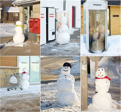 Snowman collage. — Stock Photo © kellyplz #7356445