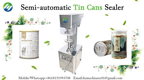 Semi Automatic Tin And Plastic Cans Sealer Sealing Machine Youtube